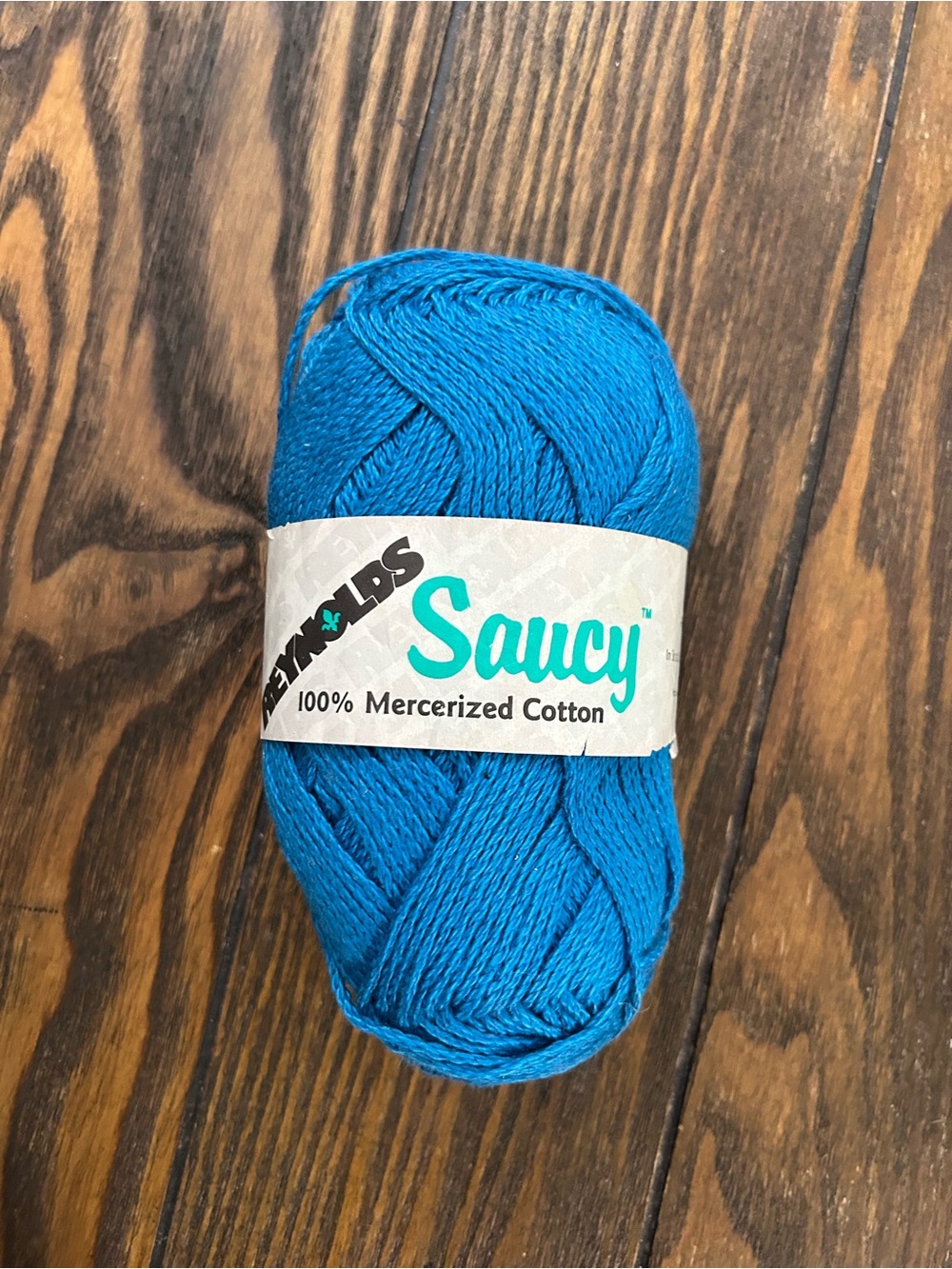 Saucy 100% Mercerized Cotton Yarn - Bright Teal Blue
